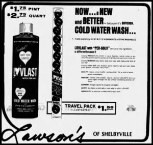1968: Lawson’s was a popular department store located on Main Street in Shelbyville, Kentucky for decades,